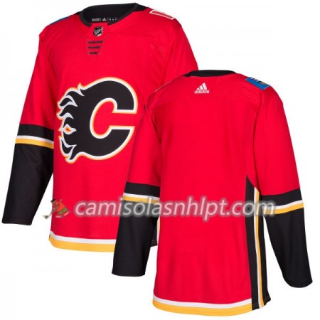 Camisola Calgary Flames Blank Adidas 2017-2018 Vermelho Authentic - Homem
